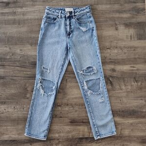 Pacsun Mom Distressed Ripped Jeans Blue Women's Size 23